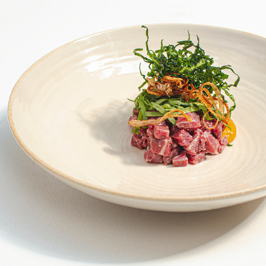 NAUGHTY PIGLETS' RECIPE FOR BEEF TARTARE & COFFEE MAYONNAISE