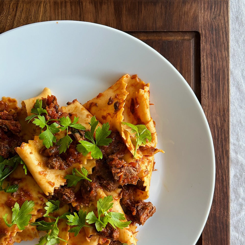 A RECIPE FOR BEEF SHORTRIB PAPPARDELLE